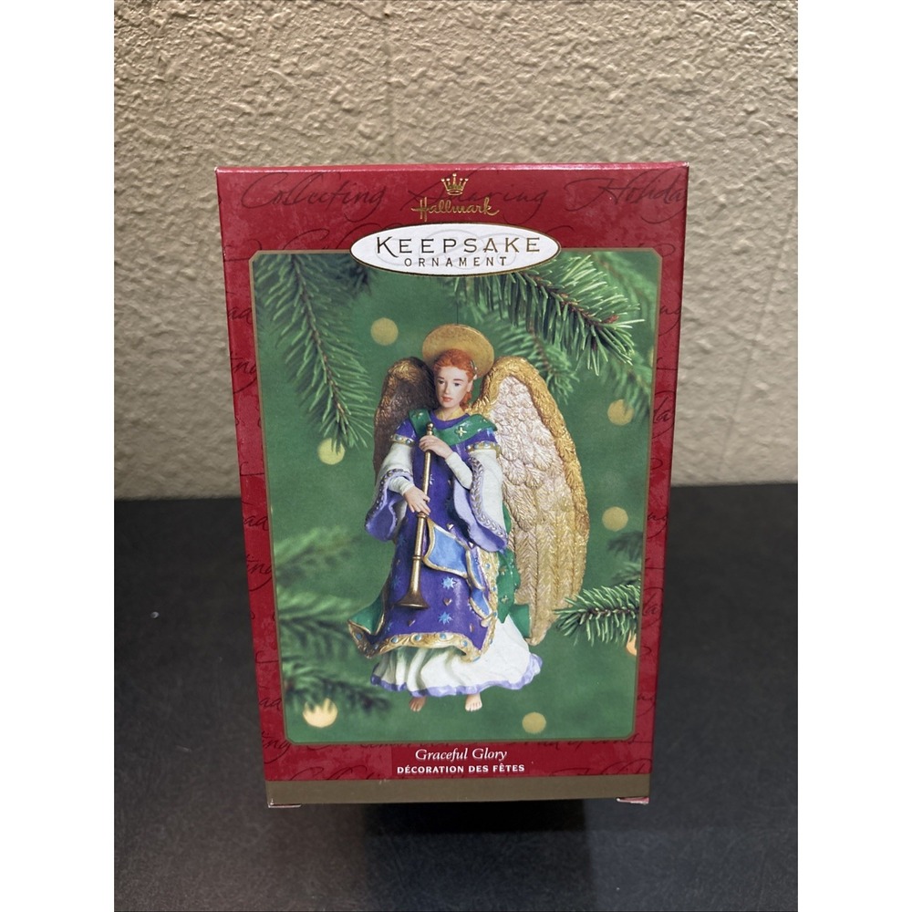 Hallmark Graceful Glory Christmas Holiday Angel Keepsake‎ Ornament Vintage 2000